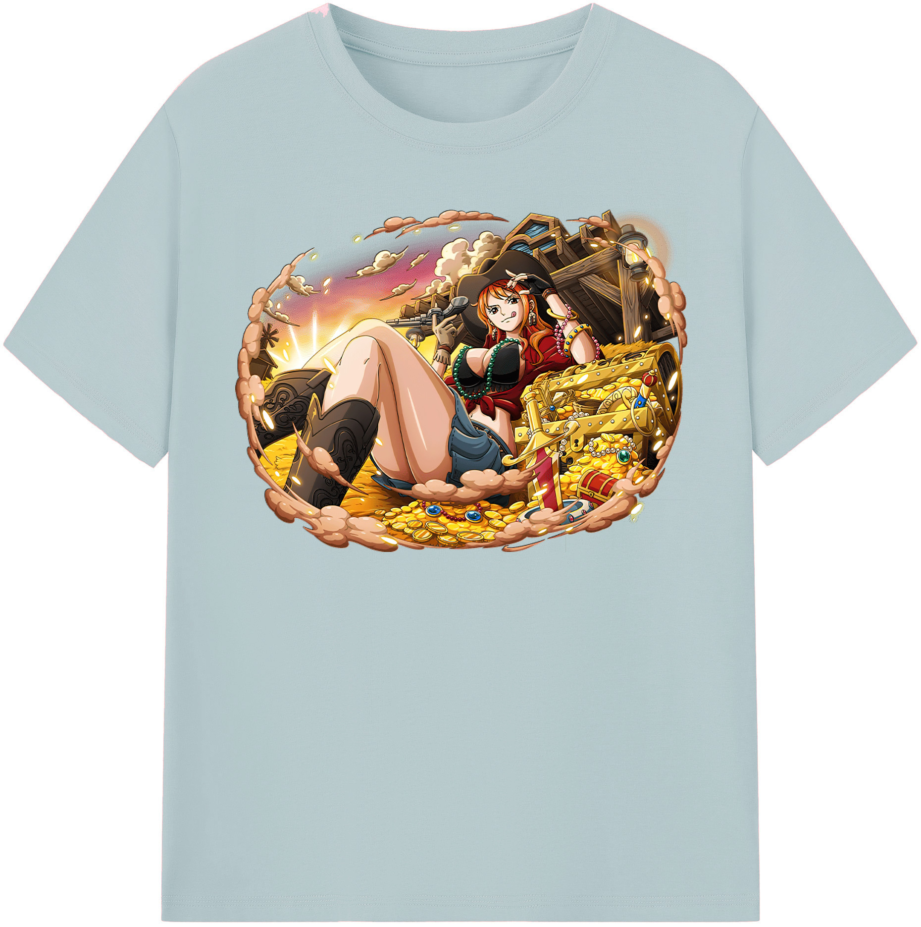 ワンピース ナミ ONE PIECE Nami 綿100％半袖Tシャツ（フロントプリント）